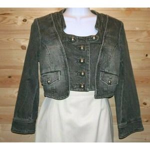 RACHEL RACHEL ROY CROPPED DENIM JACKET SIZE 6